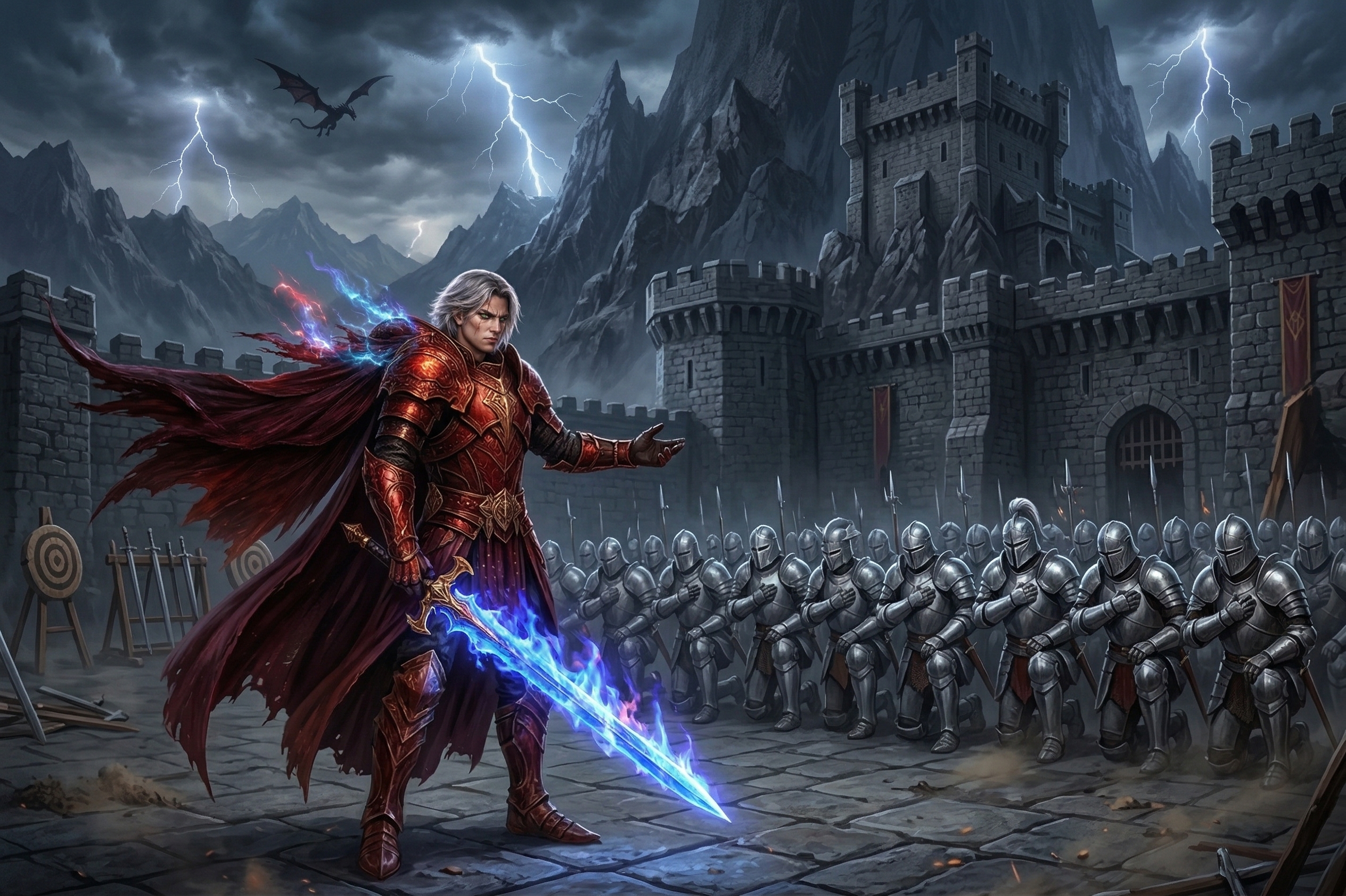 Melovar commanding his army